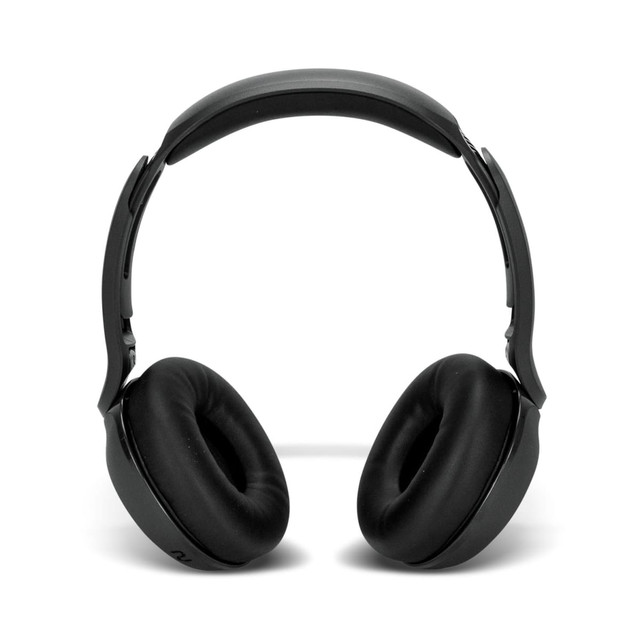 Black Skullcandy Icon 180 wireless headphones with cushioned ear cups and an adjustable headband.