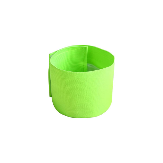 A bright green stretchy armband with a smooth texture, designed for various clothing accessory needs.