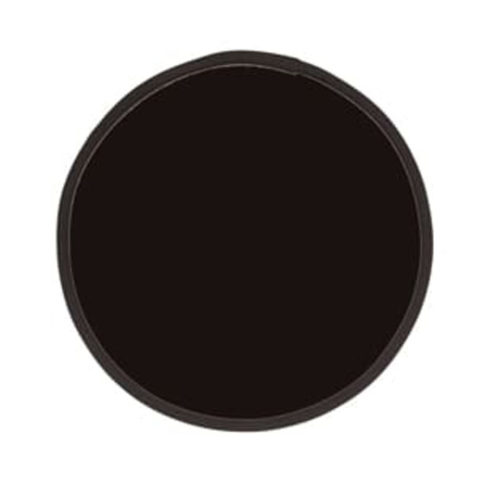 A foldable flying disc in black, featuring a circular design and an attached trim.