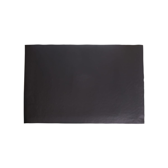 A black PVC Spiraloop logo mat with a smooth, flat surface, suitable for office and business environments.