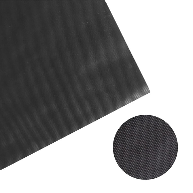 A black PVC Spiraloop logo mat featuring a textured surface, ideal for office and business environments.