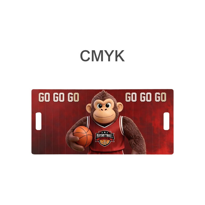 A promotional Clap Banner featuring a cartoon monkey in a red basketball jersey holding a basketball.