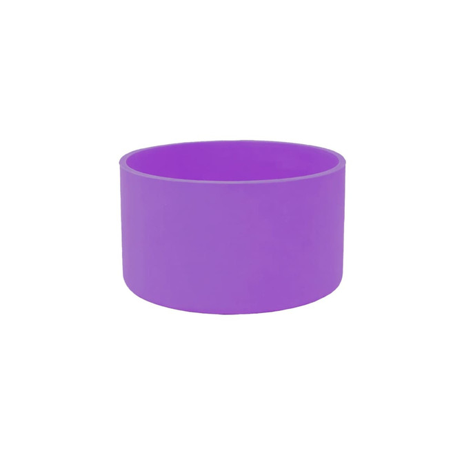 A silicone boot for tumbler in purple, featuring a smooth finish and a simple, solid design.