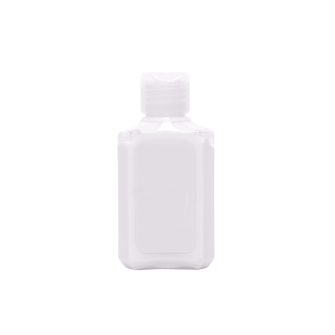 A white bottle of 60ml sunscreen lotion, featuring a secure cap and a plain label.