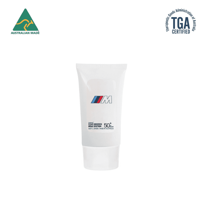 A white tube of 30ml SPF 50 sunscreen lotion with a logo, designed for health and personal care.