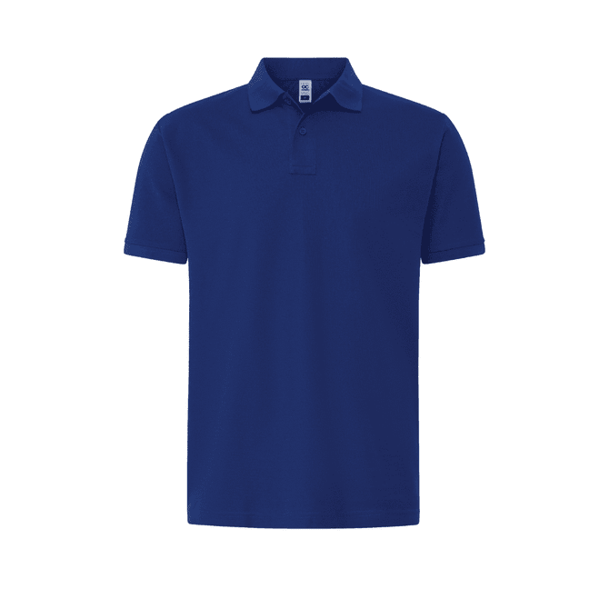 A navy blue Men's Prime Polo shirt featuring a collar and a logo on the chest.