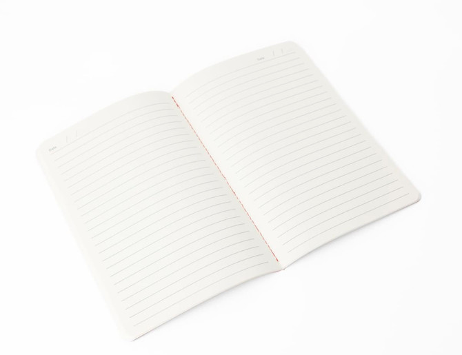 A5 thin notebook with a PU cover featuring blank lined pages and a simple, clean design.