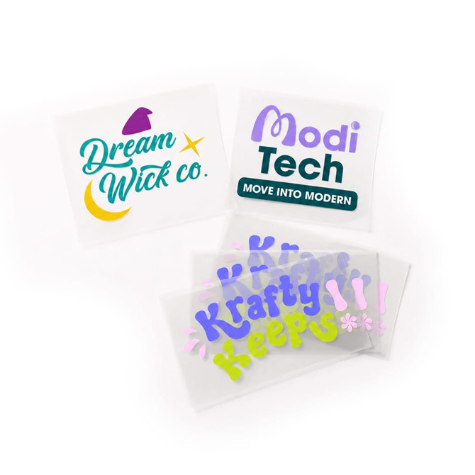 A set of Colour Fusion Sheets in vibrant purple, green, and yellow hues, featuring various cut-out shapes and a logo.