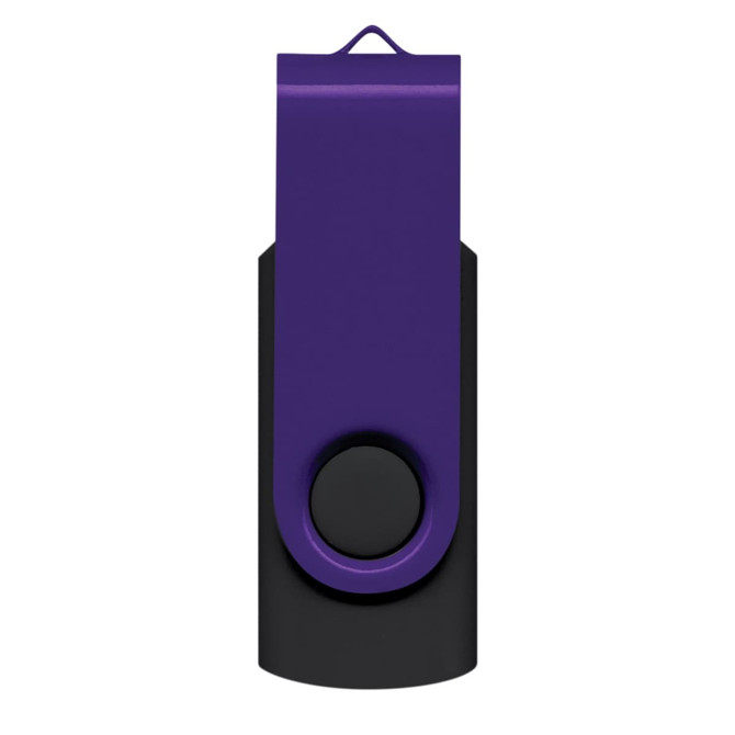 A Helix 4GB Mix & Match Flash Drive featuring a sleek black and purple design.