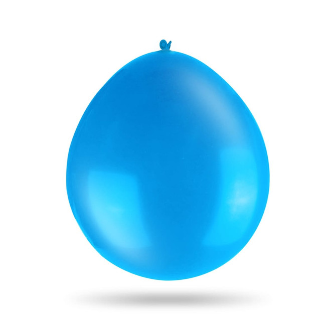 A 30cm blue balloon with a smooth and shiny surface.