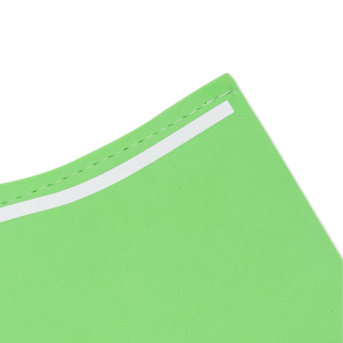 A green Giant Foam Hand with a smooth surface and stitched edge, featuring a white line near the top.