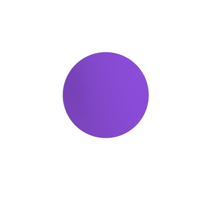 A purple lacrosse ball with a smooth, glossy surface, featuring a logo.