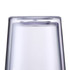 A set of transparent plastic cups with lids and straws, featuring a sleek design and a glossy finish.