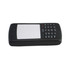 A black mobile phone-shaped stress reliever with a white screen and numeric keypad, featuring a logo.
