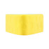 A yellow cheese-shaped stress reliever with a textured surface, featuring a branding logo.