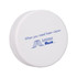 A white circular container with a blue logo and text, designed for holding a product related to vision enhancement.