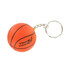 An orange basketball stress item attached to a keyring, featuring a small logo.