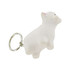 A white sheep stress reliever keyring with a metal keychain attached.