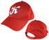 A red mesh cap featuring a white logo. The cap has a curved brim and a rear adjustable strap.