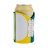A drink bottle cooler with a football design in green, yellow, and white, featuring a logo.