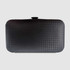 A black manicure set case with a textured surface, featuring a secure closure and compact design.