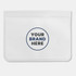 A white PEVA reusable food storage bag, featuring a circular logo placeholder in the centre.