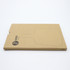 A bamboo cheeseboard set with a knife, packaged in a brown cardboard box featuring a logo.
