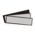 Three rectangular bar runners in black, featuring a grey surface, arranged on a light background.