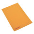 A large chamois towel in a vibrant orange colour, featuring a logo in the bottom corner.