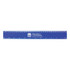 A blue 30cm plastic ruler featuring measurement markings and a logo.
