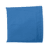A blue recycled PET bag with a smooth texture and a folded design, featuring a logo.