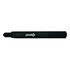 A slimline retractable box cutter in black with a logo. It features a compact design for easy storage.