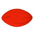 A bright red 200mm Spyro Football with a smooth surface and a logo on it.