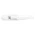 A white pen in a transparent casing, featuring a space for a logo.