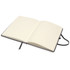 A black A5 executive notebook journal with lined pages and a ribbon bookmark.