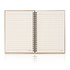 An A5 spiral-bound notebook featuring stone paper with lined pages, presented in a neutral colour.
