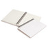 An Eco A5 notebook with a spiral binding, featuring lined pages in beige and a blank sheet on the side.