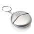 A silver keyring tool kit featuring a round, compact design with a keychain attachment.