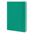 A large, teal Moleskine Classic hard cover notebook with an elastic closure and rounded corners.