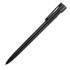 A sleek black ballpoint pen with a high gloss finish and a textured grip. It features a clip for easy attachment.