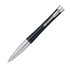 A ballpoint pen in muted black with a silver clip and tip, featuring a sleek, matte finish.