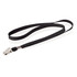 A black tubular lanyard, 10mm wide, featuring a metal clip and a branding logo.