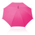 A pink 61cm umbrella with a black handle and a simple design, featuring a logo on the canopy.