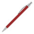 A ballpoint pen in matte red with silver accents and a clip. It features a sleek, executive design.