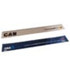 A flexible synthetic ruler in cream and navy, measuring 15 cm, with a logo on one side.