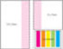 A laminated pad with a four-colour cover featuring pink, yellow, green, orange, and blue sections. It has a logo.
