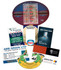A collection of promotional fridge magnets featuring various designs, colours, and branding from different organisations.