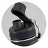 A drink bottle in matte black featuring a screw top and a pull-up spout. It includes a logo on the body.