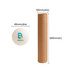 A table tennis ball set featuring six white balls and a cylindrical brown cardboard storage tube.