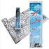 A custom growth chart with a hanger, featuring colourful dragonflies and a black and white design for colouring.